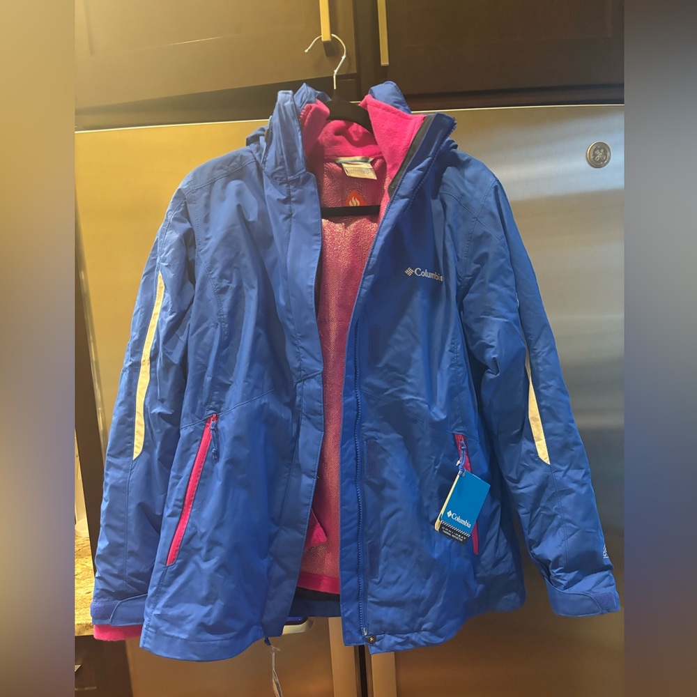 Royal Blue and Pink Columbia jacket
